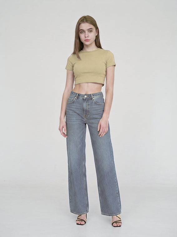 The jean as delivered, color corrected