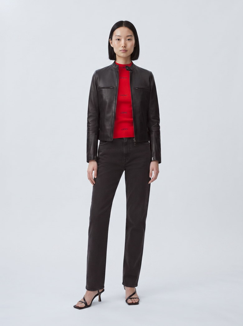 Biker jacket on the same model, item 9 of the run
