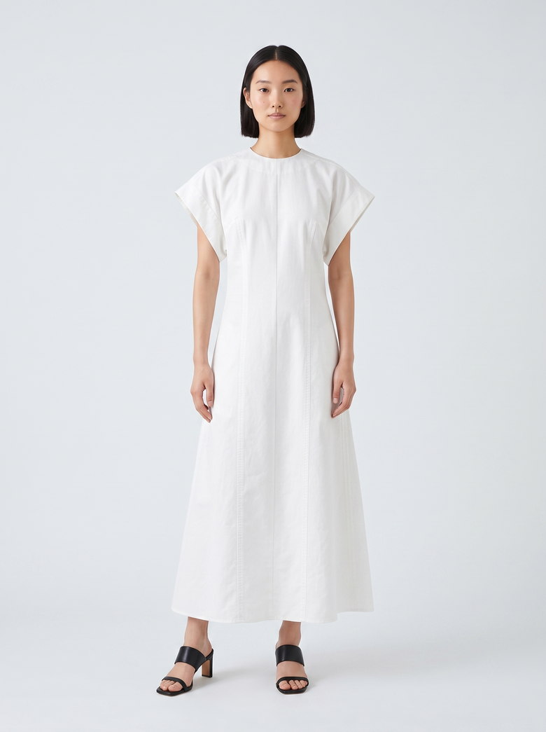 Cotton dress on the same model, item 51 of the run