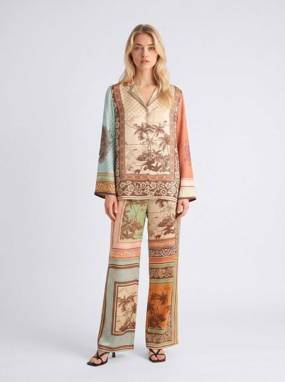 QuickAds: Printed silk trouser