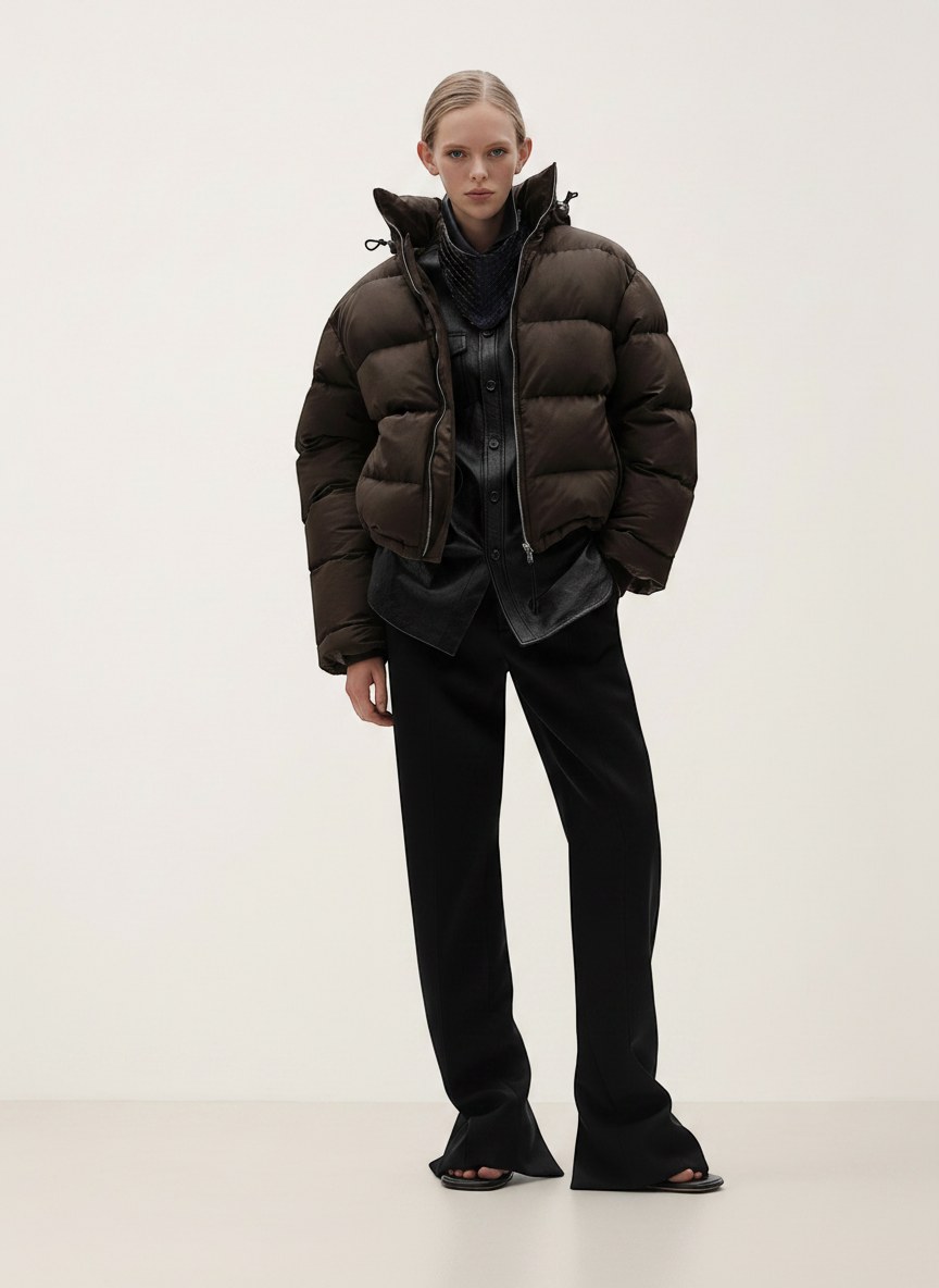 Generic AI tool: Cotton and nylon puffer