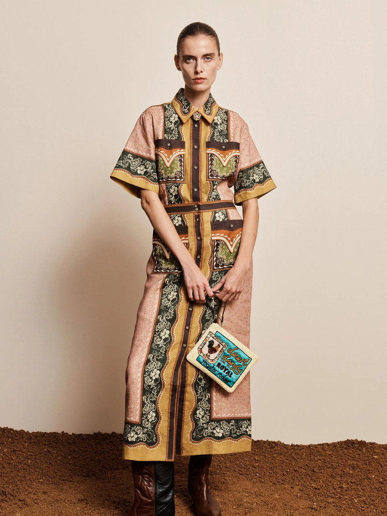 The garment: Printed shirtdress