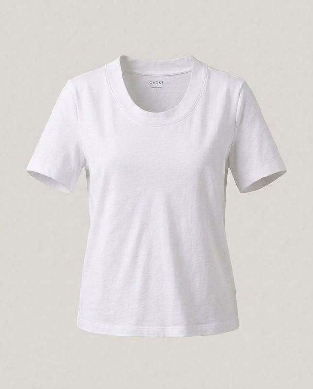Reconstruction of a rejected frame: The v-neck came back rounded. A neckline is a design decision, not a suggestion.