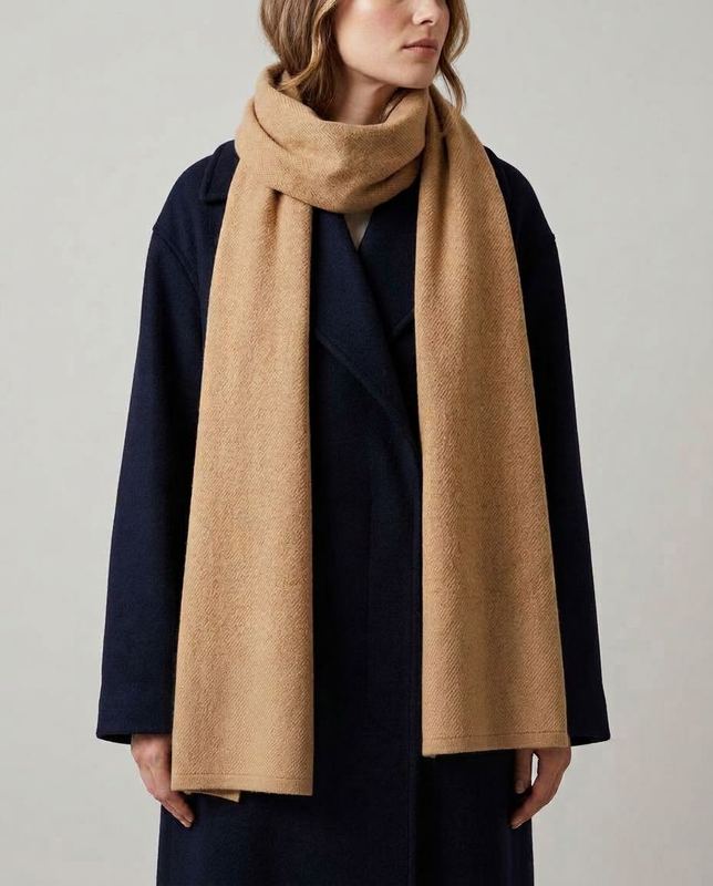 Reconstruction of a rejected frame: The fringe is gone. Both ends came back as plain hems.
