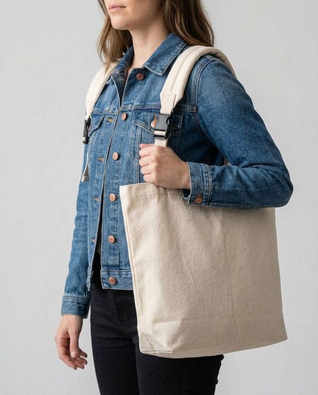 Reconstruction of a rejected frame: The tote grew backpack straps.