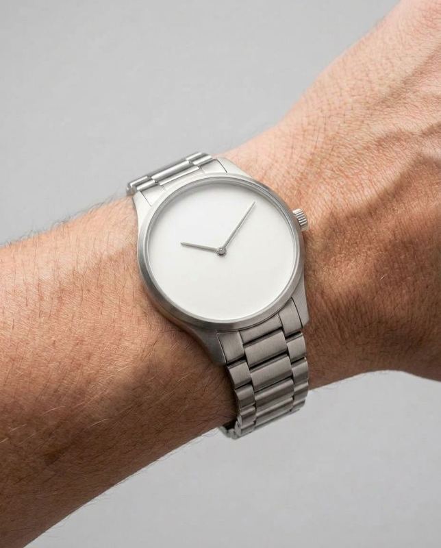 Reconstruction of a rejected frame: The leather strap came back as a steel bracelet.